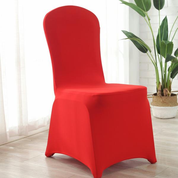 White Red Blue Polyester Spandex Banquet Chair Covers