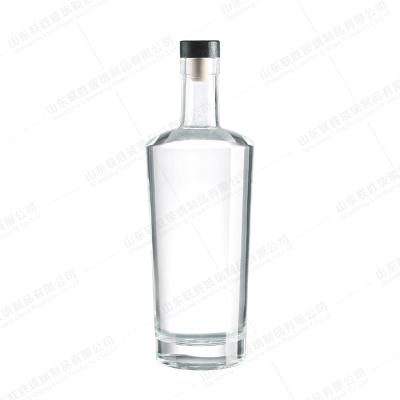 Empty Glass Bottle 100ml 250ml 300ml 500ml 750ml Brandy Whiskey Tequila Gin Rum Bottle With Cork