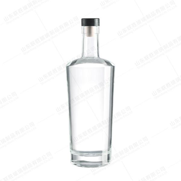 Empty Glass Bottle 100ml 250ml 300ml 500ml 750ml Brandy Whiskey Tequila Gin Rum Bottle With Cork