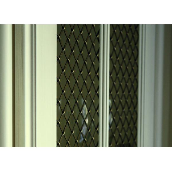 Flat Wire Bronze Wire Mesh For Cabinet Doors Corrosion Resistance Crimped Wire