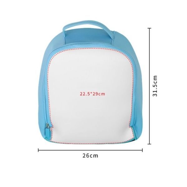 Pink Blue Neoprene Fabric Blank Sublimation School Bag For Children Custom Printing Kids Bags Backpacks