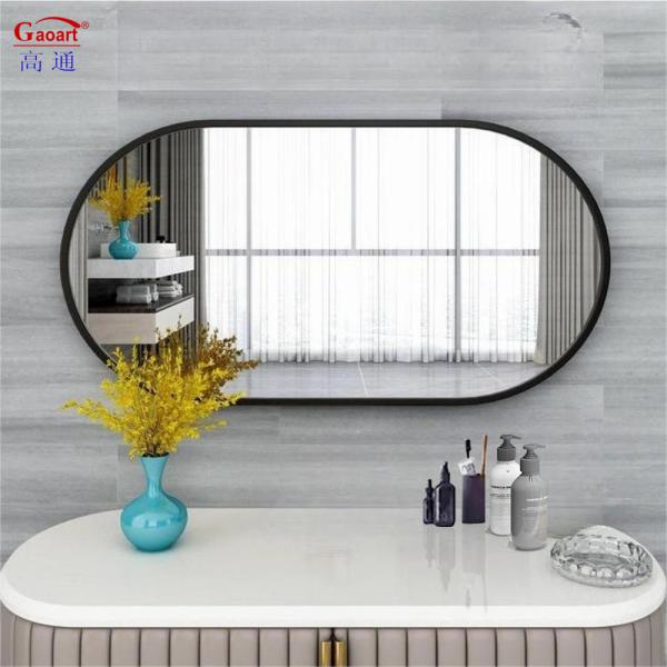 Art Deco Design Home Wineshop Silver Shaving Washroom Square Wall Mount Makeup Mirrors