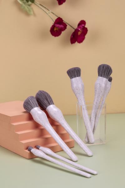 7pcs Tulip Shaped Face Makeup Brush Set With ECO PLA Handle Beauty Tools