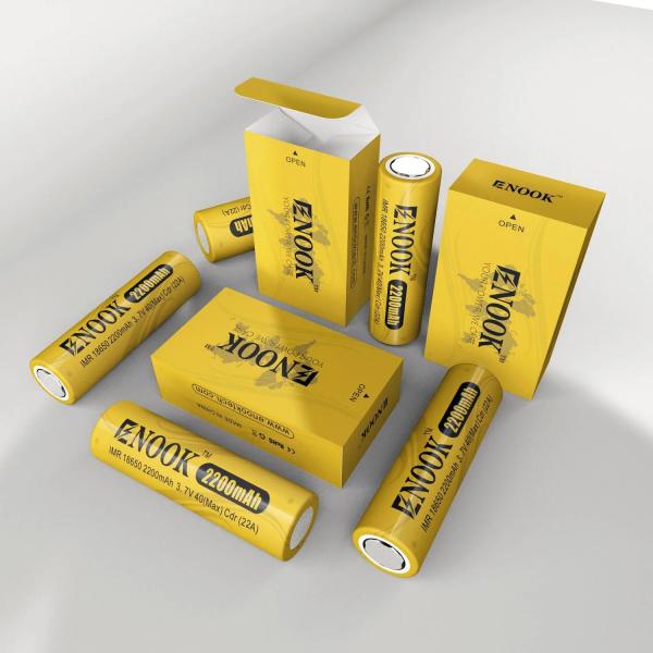 Classe AAA 18650 Bateria de íons de lítio 3.7V 2200mAh 40A recarregável