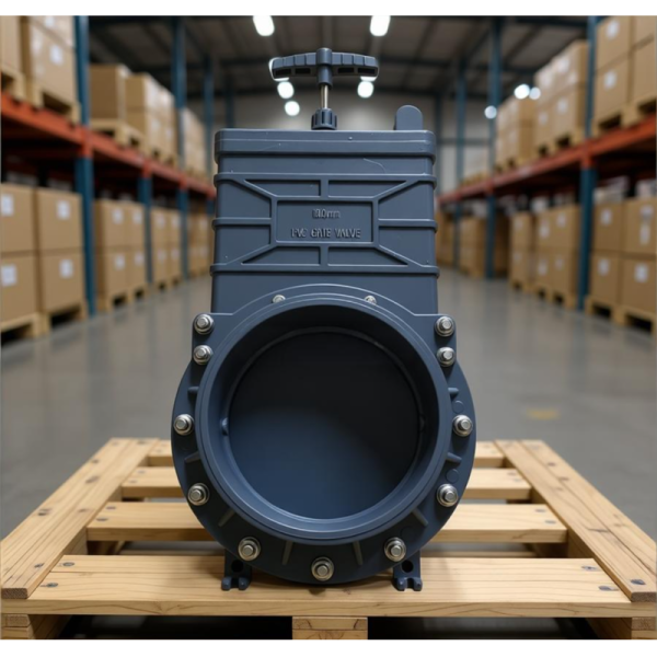 UPVC Material Gate Valve with PN10-PN16 Pressure and Corrosion Resistant for Water ControlExtra-large diameter, quick opening, high flow rate, rapid excretion, high efficiency, etc. The handle is made