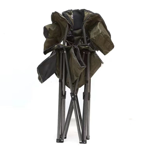 New Lightweight Aluminum Portable Camping Chair Modern Style Simple Folding Beach Chair with Armrest for Fishing Cotton Material