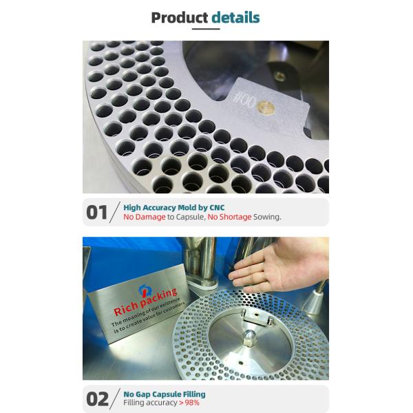Semi Automatic Capsule Filling Machine Pharmaceutical Hard Gelatin Capsule 000