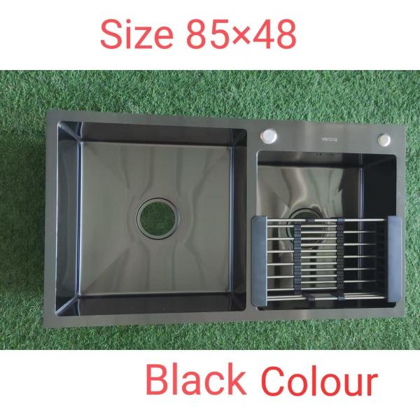 Brushed Stainless Steel 33x22 Drop In Dual Bowl Handmade Kitchen Sink