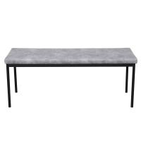 Siège de banc en tissu gris léger moderne polyvalent avec un design élégant DC-7518
