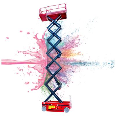 Electric Hydraulic Scissor Lift 4-18m Aerial Platform for Restaurant 320kg Capacity