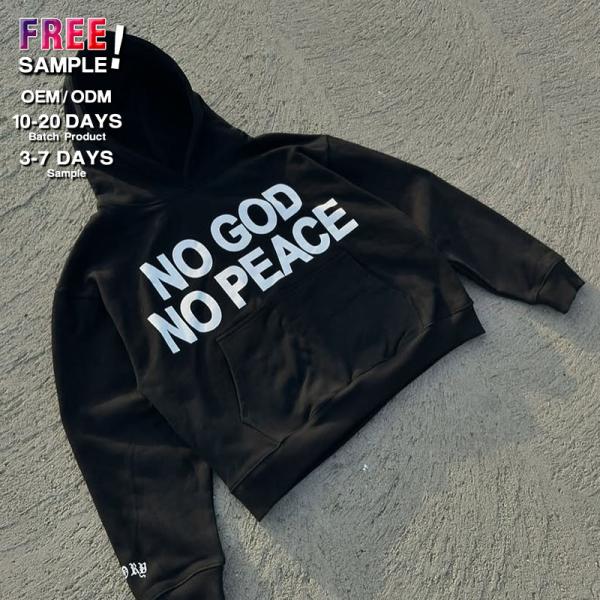 Fabricants de vêtements Logo imprimé sur mesure 3D sans chaussures Hoodie poids lourd Hoodies pullover lavage à l'acide Hoodie homme