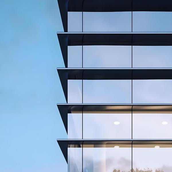 Aluminium Color Glass Wall Soundproof For Sophisticated Interior