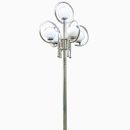 esfera exterior da luz de polo do jardim de 100w 150w 200W em volta de 5 tampões da lâmpada