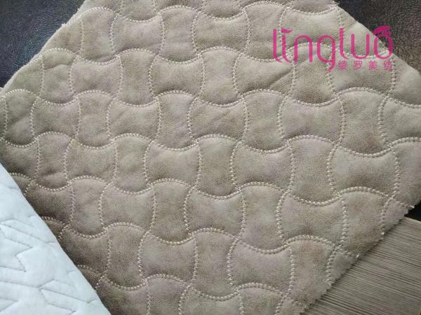 Quilted Polyester Linping Holland Velvet Fabric For Sofa Decorative Cover Set