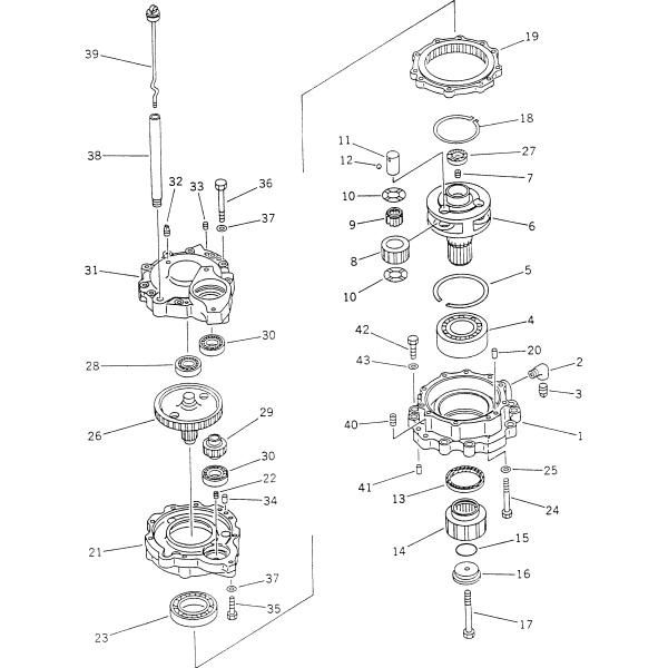 Коммацу экскаваторные коробки подвижных механизмов части 201-26-00031 PC60-6 ISO9001