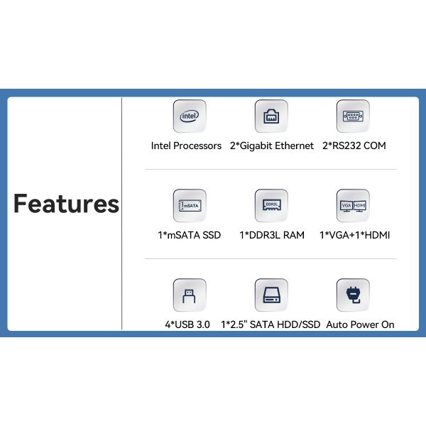 Intel 120x120мм мини-материнская плата с двойной Realtek 8111F Гигабит LAN и Linux