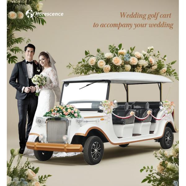 Белый свадебный классический автомобиль 4 кВт Мотор 100 км Выносливость Сертификат CE