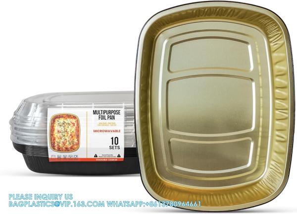 161mm Diameter 320ml Disposable Foil Trays Food Containers Smooth Wall Aluminium Foil 750ml Gold Aluminum Takeaway