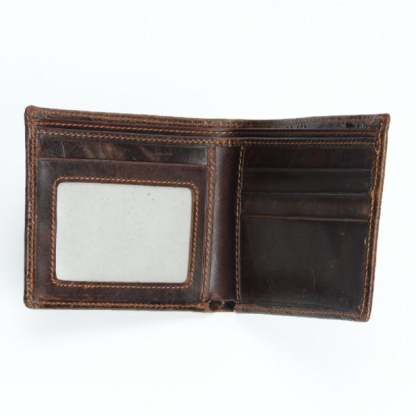 Бумажник переднего кармана дракона воска масла Bifold Handcrafted неподдельный кожаный