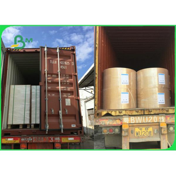 Papel 100% de Kraft blanco del color de la categoría alimenticia de la Virgen para el paquete 60gsm de la harina a 120gsm