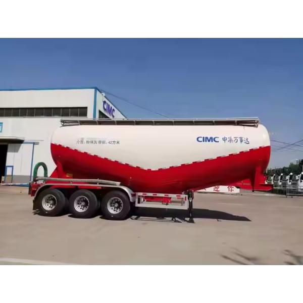 CIMC 3 Ejes 35cbms generador diesel mezcla seca mortero contenedor de polvo tanque de carga semi remolque