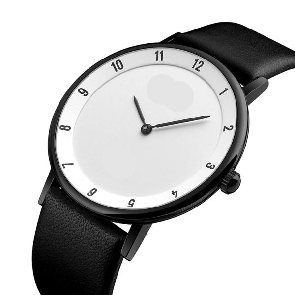 AL20 Movt Black Leather Wrist Watch , 35g Square Shape Wrist Watch
