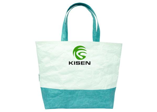 Contrast Color Tyvek Shopping Bag Large Capacity Recycled Customized Logo
