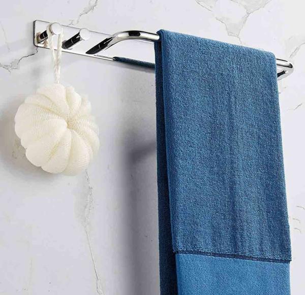Mirror Polishing SUS304 Stainless Steel Towel Rack Holder 24 Inch For Kitchen Bathroom
