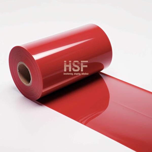 Непрозрачная красная 120 мкм пленка из HDPE для подкладки различных лент, печати и упаковки