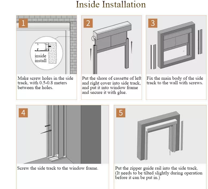 Hot Sales Motorized Spring Windproof Zip Blinds for Patio & Balcony Manual Auxiliary Lifting Roller Blind