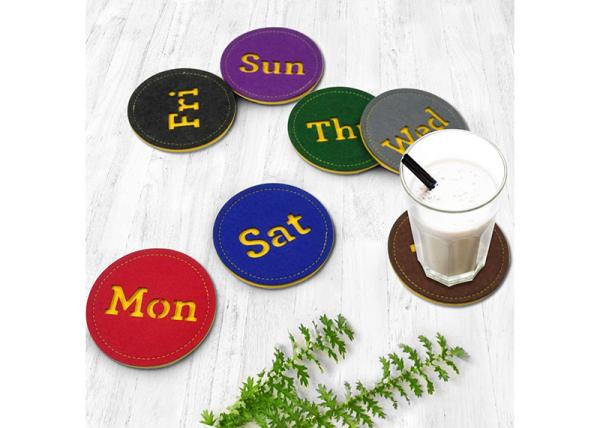 10*10cm Absorbent Nonslip Felt Coasters Table Decoration