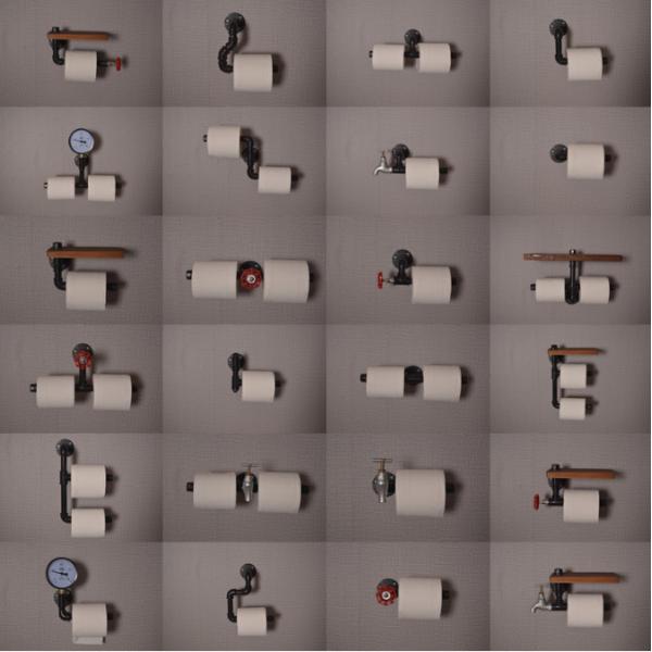 Рустическая деревянная полка и порошкопокрытая чугунная труба для домашнего оборудования гостиничных ванных