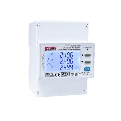 65A Modbus 3 Phase Power Analyzer Energy Meter for Measuring Energy Range 0-999999.99
