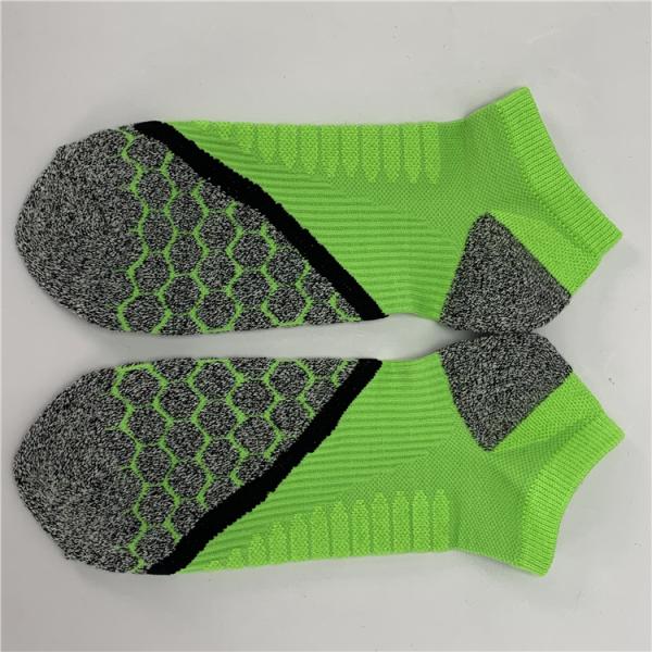 Green High Ankle Socks Custom Made for Quick Dry Soft Cotton and Anti Slip Function