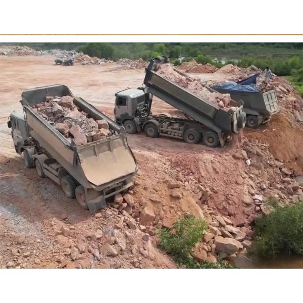 Africa 3-Axles tipping Coal mine transportation SemiTrailer: Engineered for Efficient Transportation and Unloading of Sand/Coal