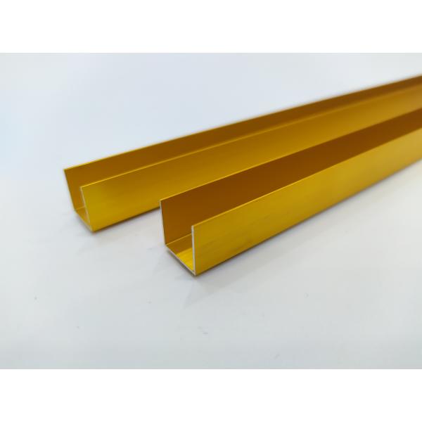 Custom Aluminium Profiles Gold Anodizing Aluminium Channel Profile with T5 Temper