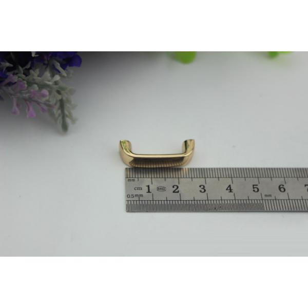 Luxury handbag fitting light gold zinc alloy 20 mm metal arch bridge with high polishing