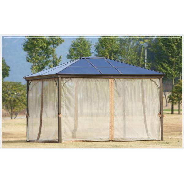 Aluminium Frame Outdoor Patio Gazebo Canopy Tent 3.65*3m For Relaxation