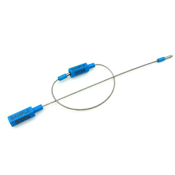 Customs Fixed Length Hexagonal Security Wire Seal with 26*7 mm Markable Area and 2.8 KN Tensile Strength Galvanized Steel Wire