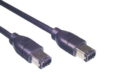 24 AWG Ieee 1394 Cable 2M 6 Male To 6 Male Foil Shielding PVC Jacket