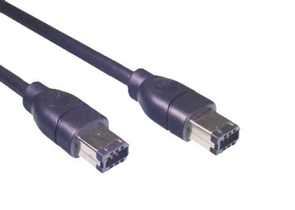 24 AWG Ieee 1394 Cable 2M 6 Male To 6 Male Foil Shielding PVC Jacket
