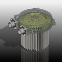 Ventilador de ventilação de alta pressão de ar 28Kpa 24V para célula de combustível de 10KW
