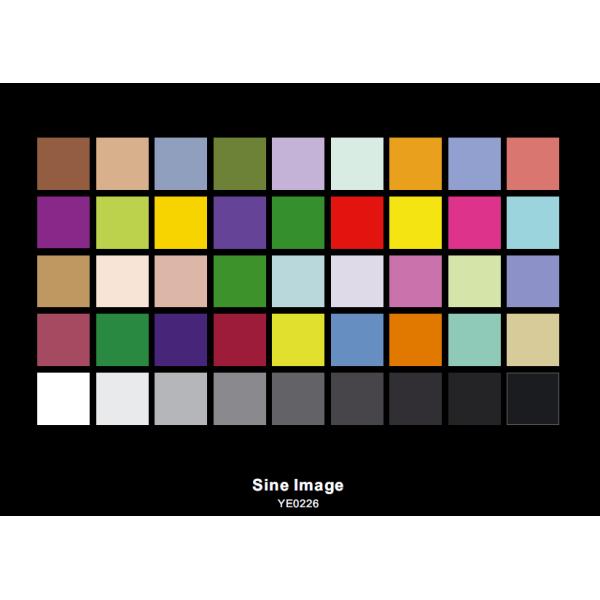 DTV Color Rendition Resolution Test Chart Sineimage YE0226 21.59*27.94cm With 45 Colors