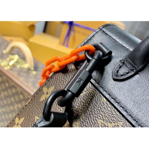 Ladies Brown Cartoon Embroider Luxury Cross Body Bag Monogram Pattern