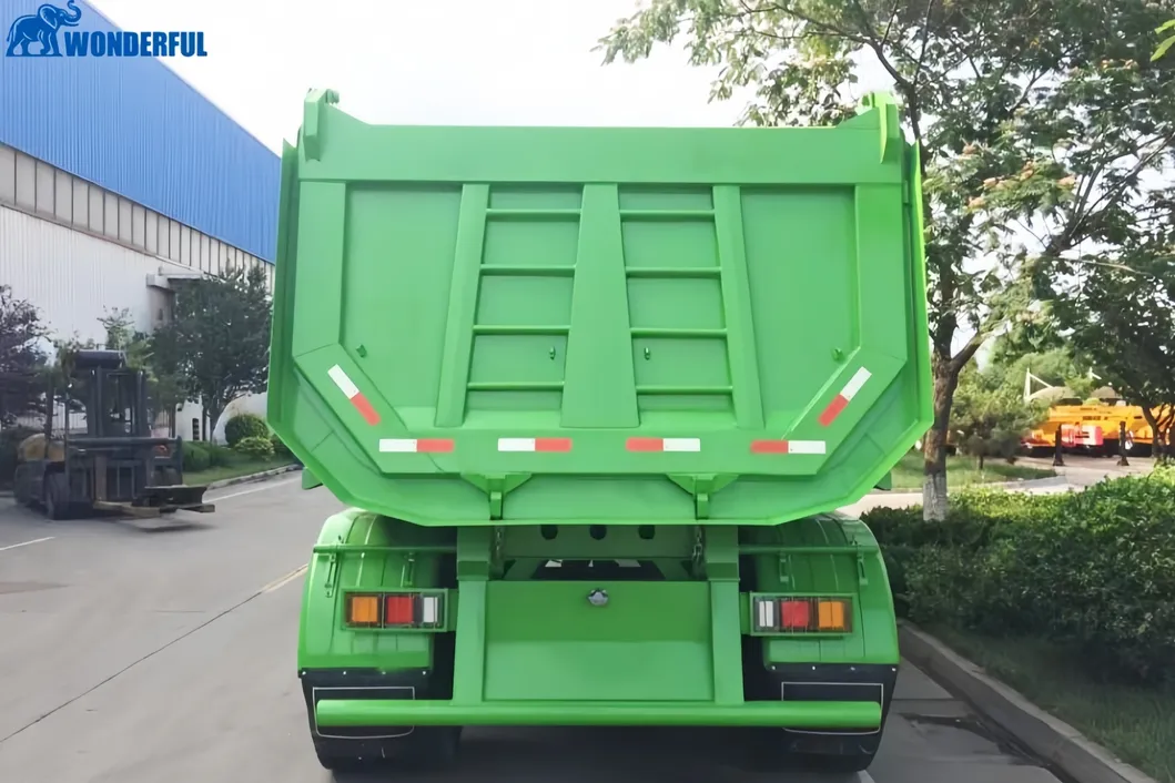 40t Transport Needs Tri-Axle Efficient Accessories Aluminium Hydraulic Cylinder Side Wall Steel Farm Grain Sand End Rear Dump Tipping Tipper Semi Trailer Dumper