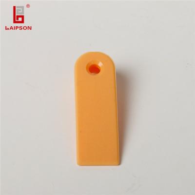 Etiqueta eletrônica alaranjada de TPU RFID, derramamento de seguimento das etiquetas 48mm*17mm dos rebanhos animais anti