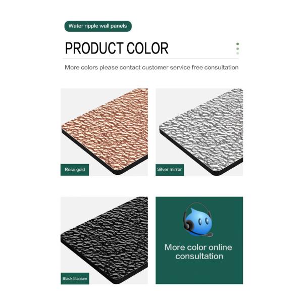 PVC квадрата покрыл панели стены волокна панели пульсации воды бамбуковые
