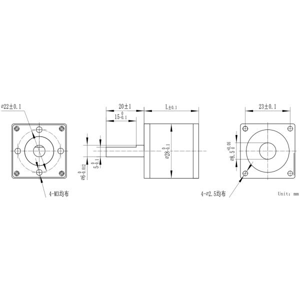 Компакт мотора щеточного устройства Dc Nema 11 28MM*28MM в томе 24 v