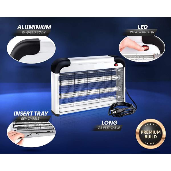 JZ Original 20w Aluminum Electric Fly Catcher  Insest Killing  Pest Control Bug Zapper Mosquitoes Killer Lamp for Indoor