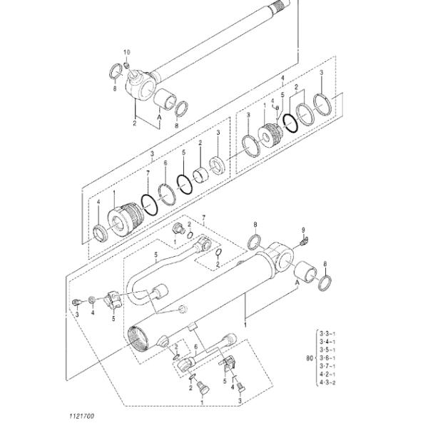 4667618 Seal Kit HITACHI Excavator Bucket Cylinder Parts For ZX16-3 ZX17UNA-2